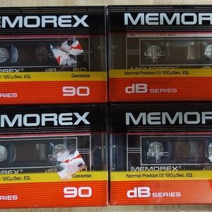 Vintage NOS Memorex dB 90  Cassette Tapes Set of 4!